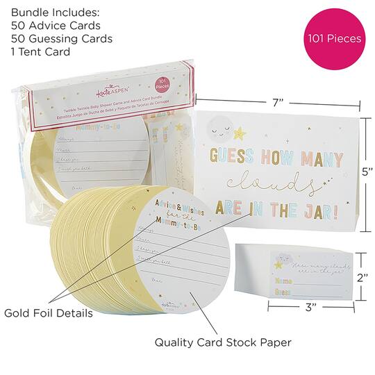 Kate Aspen® Twinkle Twinkle Advice Card & Baby Shower Game Set